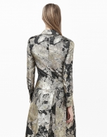 Gilded jacquard dress