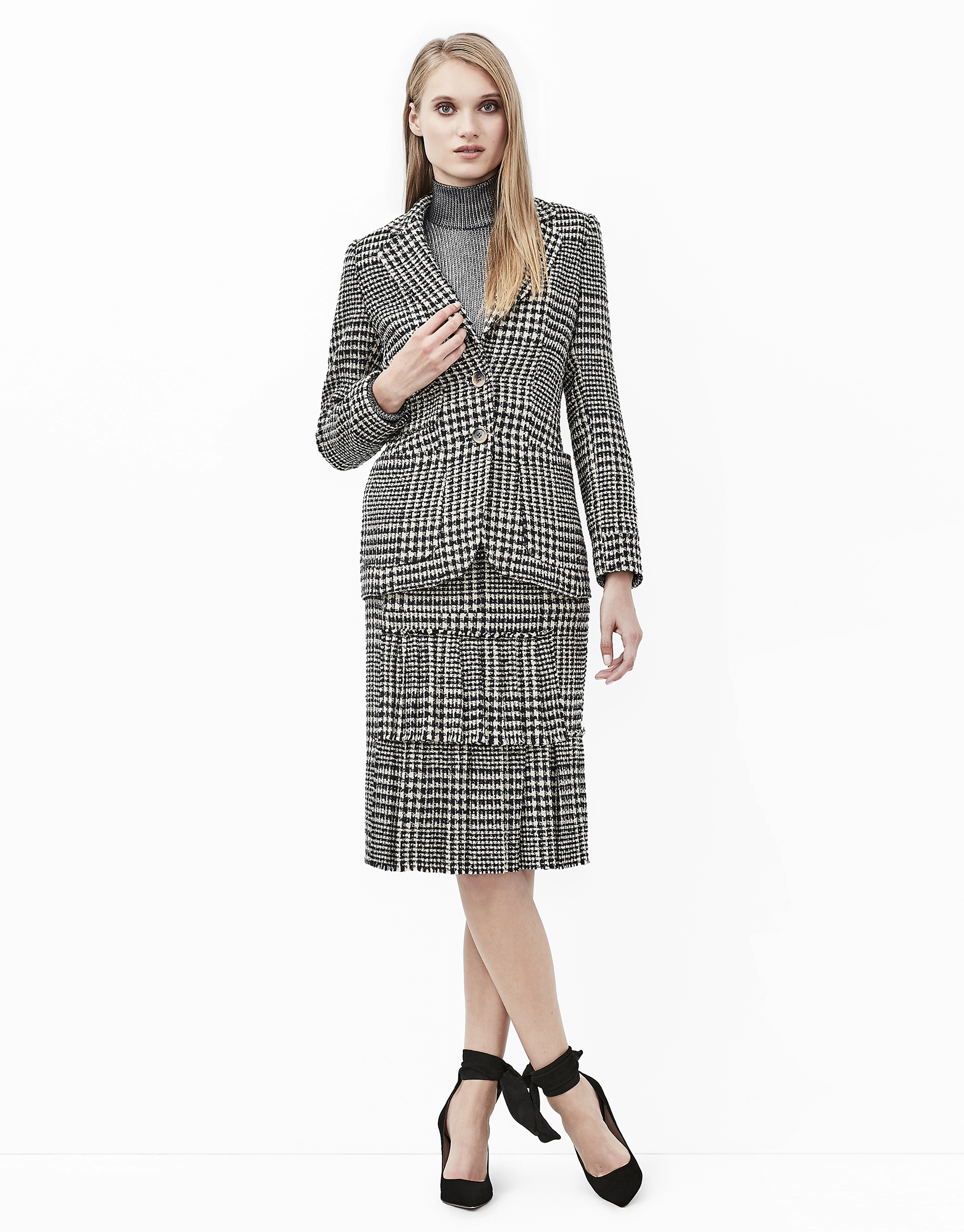 Glen plaid blazer