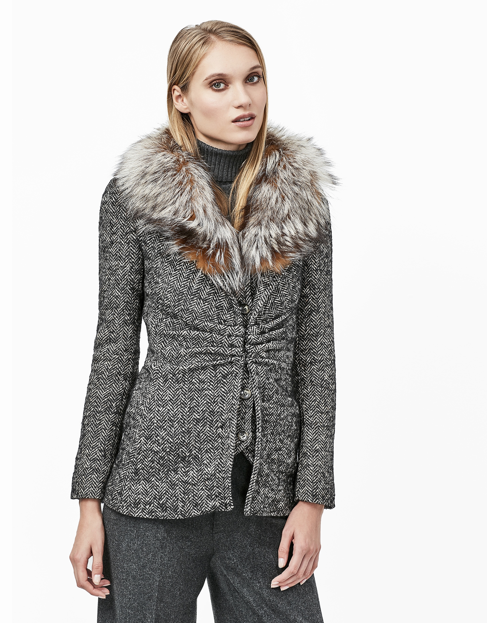 Gray tweed jacket