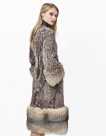 Lambskin fur coat