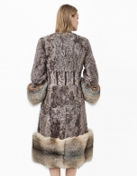 Lambskin fur coat