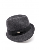 Gray short brim hat