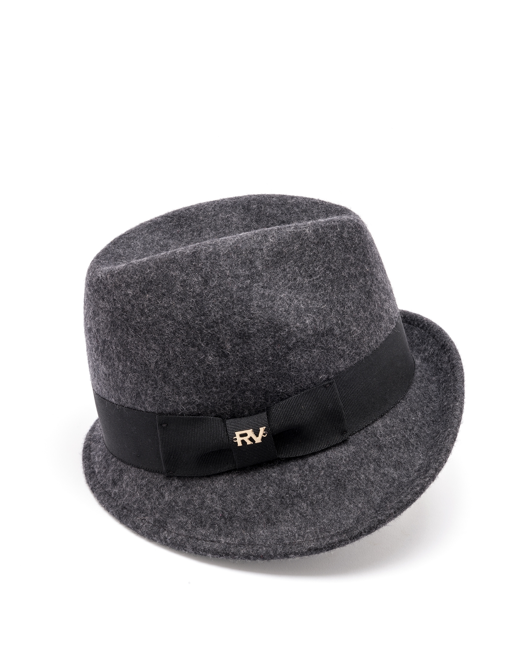 Gray short brim hat