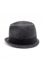 Gray short brim hat