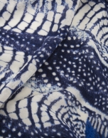 Blue mosaic print shawl