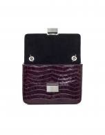 Burgundy alligator leather Joyce purse