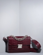 Burgundy alligator leather Joyce purse