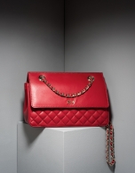 Bolso shoulder piel rojo Ghauri