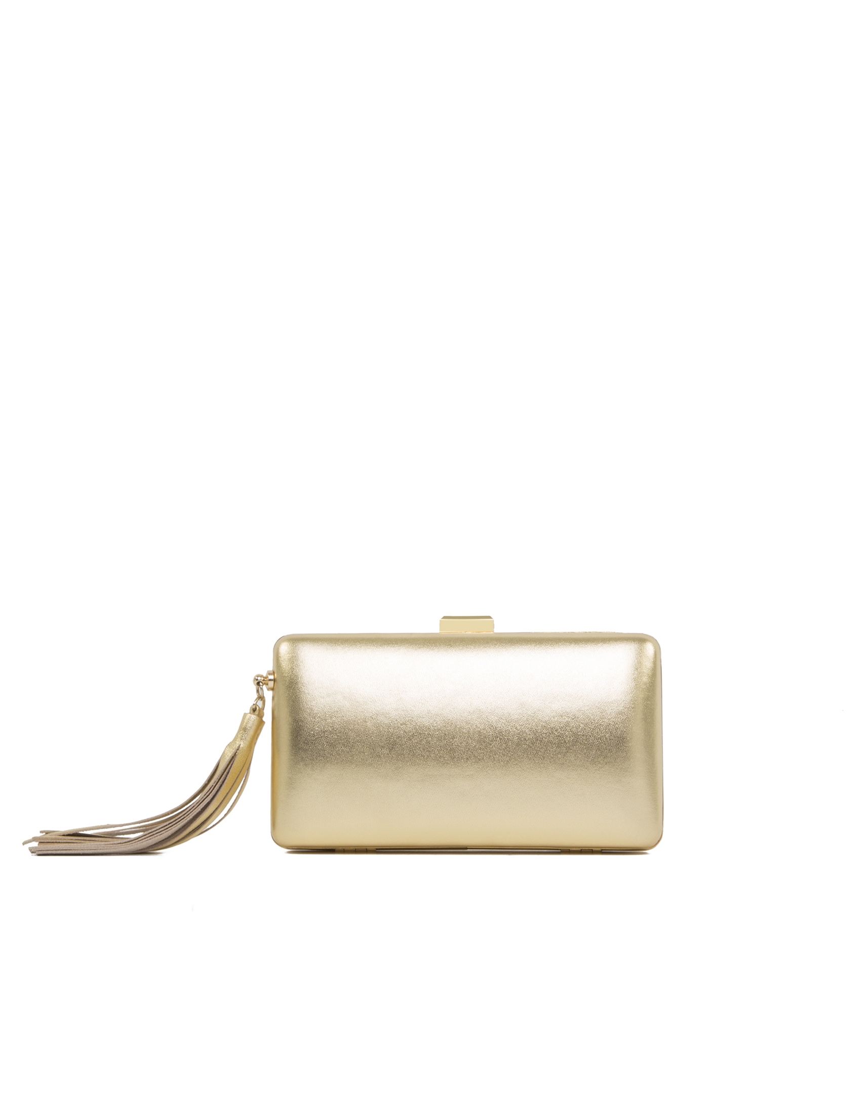 Gold leather clutch Danse