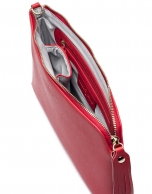 Bright red Saffiano leather Lisa Clutch 