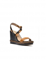 Brown wedge sandals Cannes