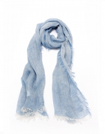 Foulard lino azul cielo