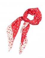 Red silk polka dot scarf