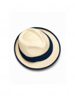 Narrow-brim raffia hat