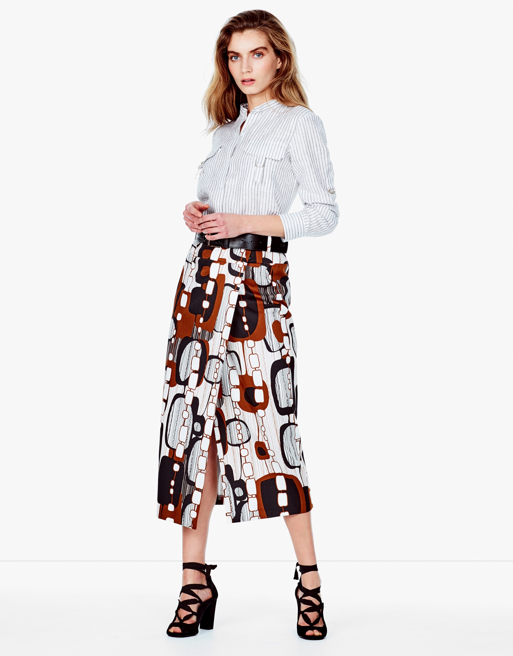 Midi wrap skirt