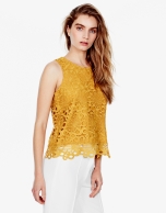 Yellow lace top