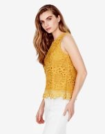 Yellow lace top