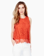 Orange lace top