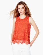 Orange lace top