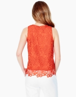 Orange lace top