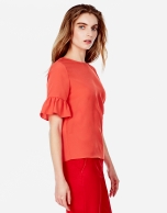 Orange top with full sleeves