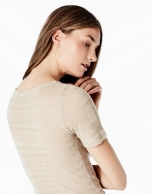 Beige short sleeve top