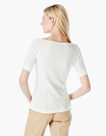 White openwork knit top