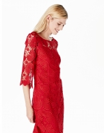 Red lace dress