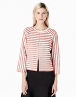 Striped short jacket