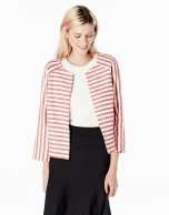 Striped short jacket