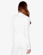 White linen blazer