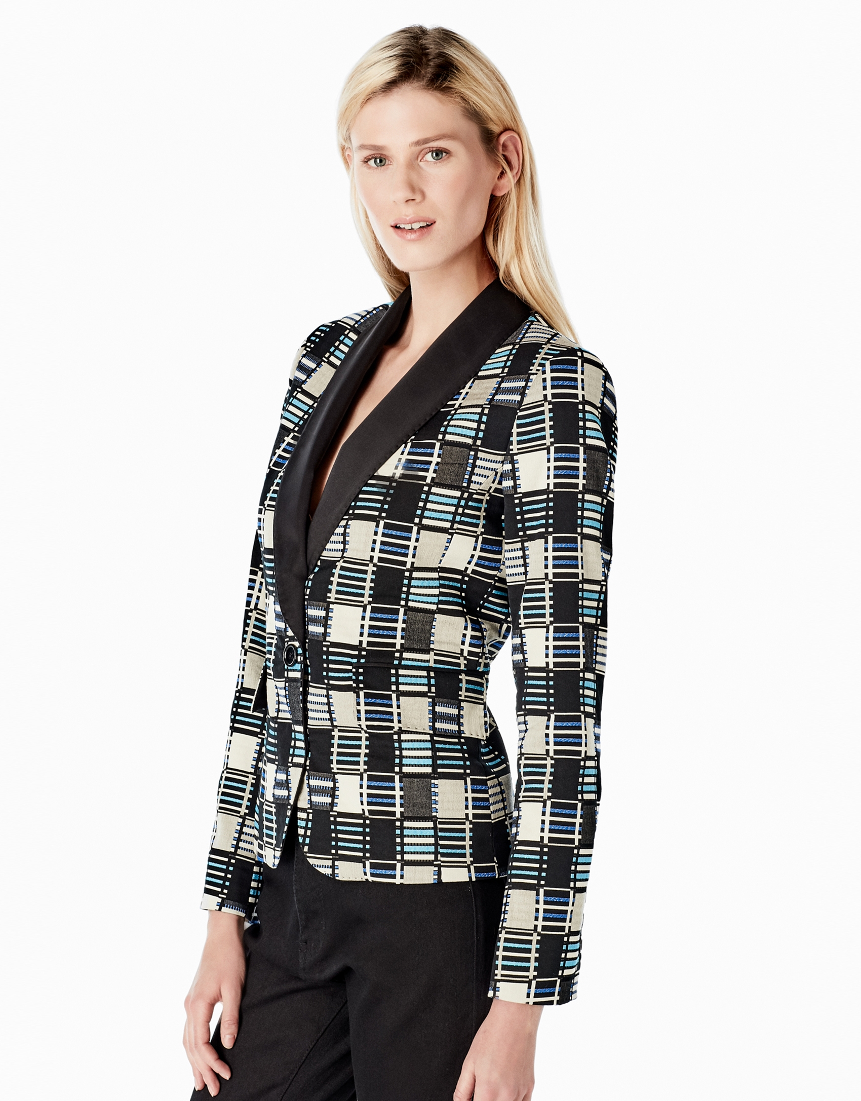 Checked blazer