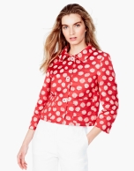 Red polka dot jacket