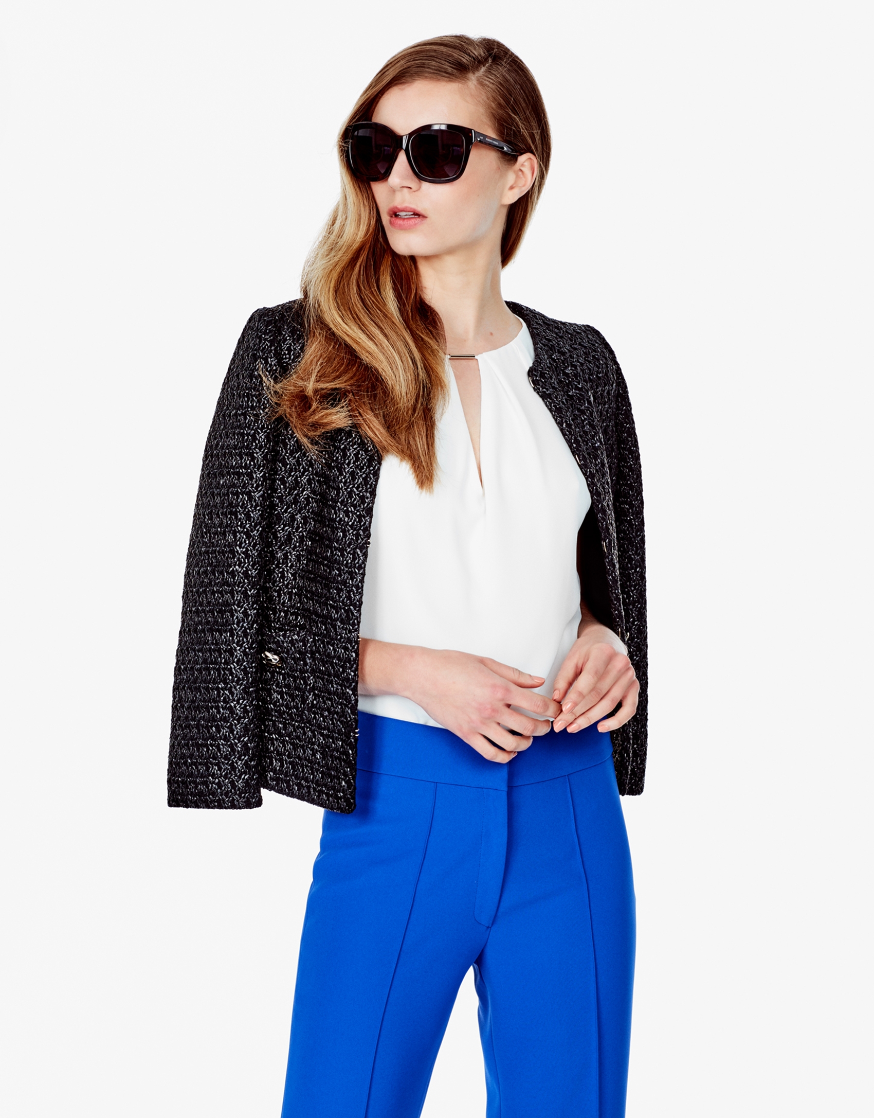 Black short jacket with pockets