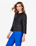 Black short jacket with pockets