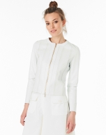 White lambskin jacket