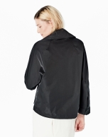 Black windbreaker