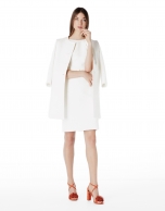 Ivory jacquard short coat