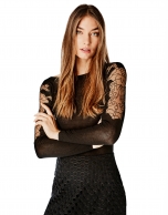 Black sweater with transparencies