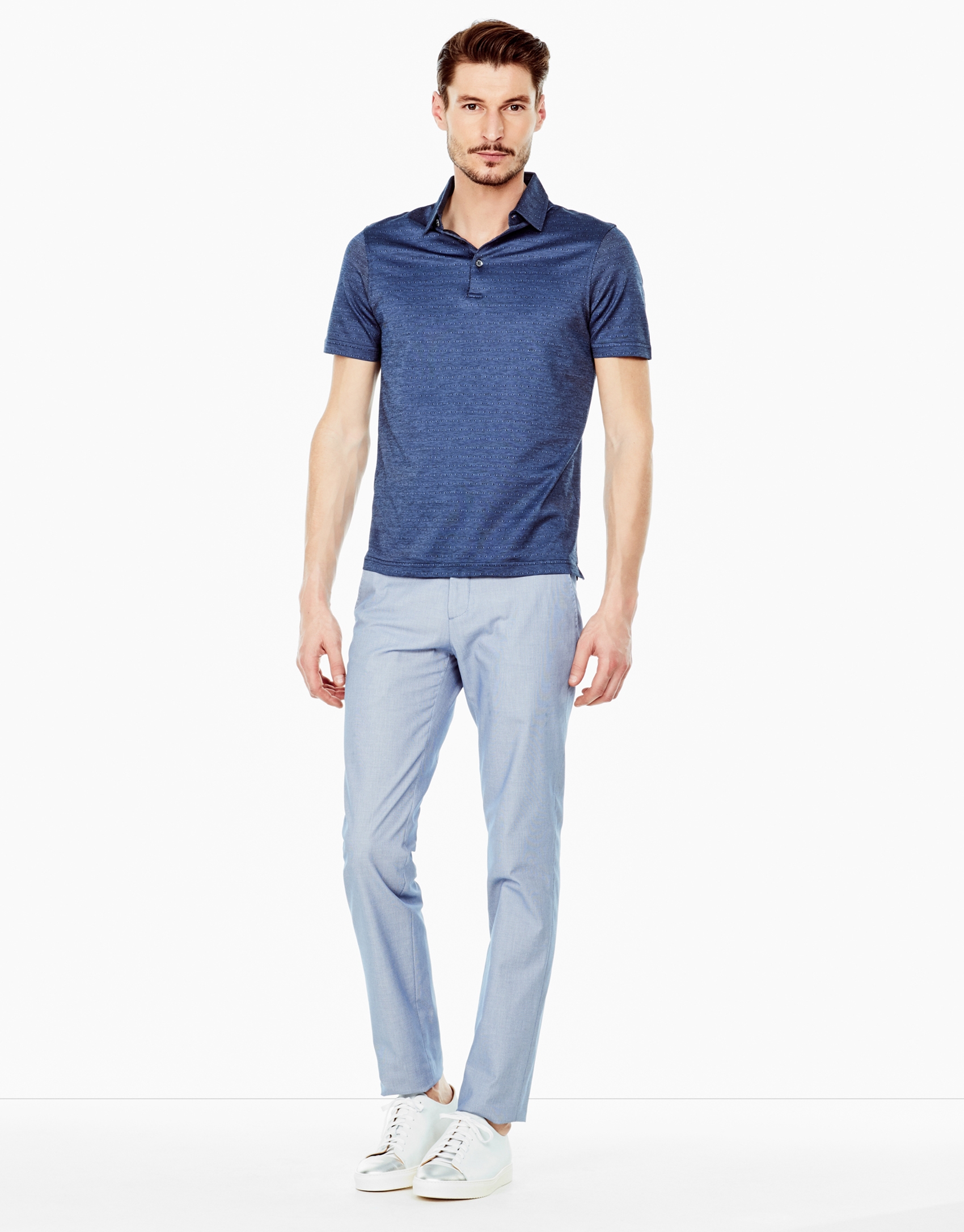 Light blue regular fit chino pants