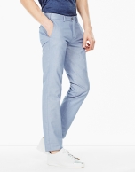 Light blue regular fit chino pants