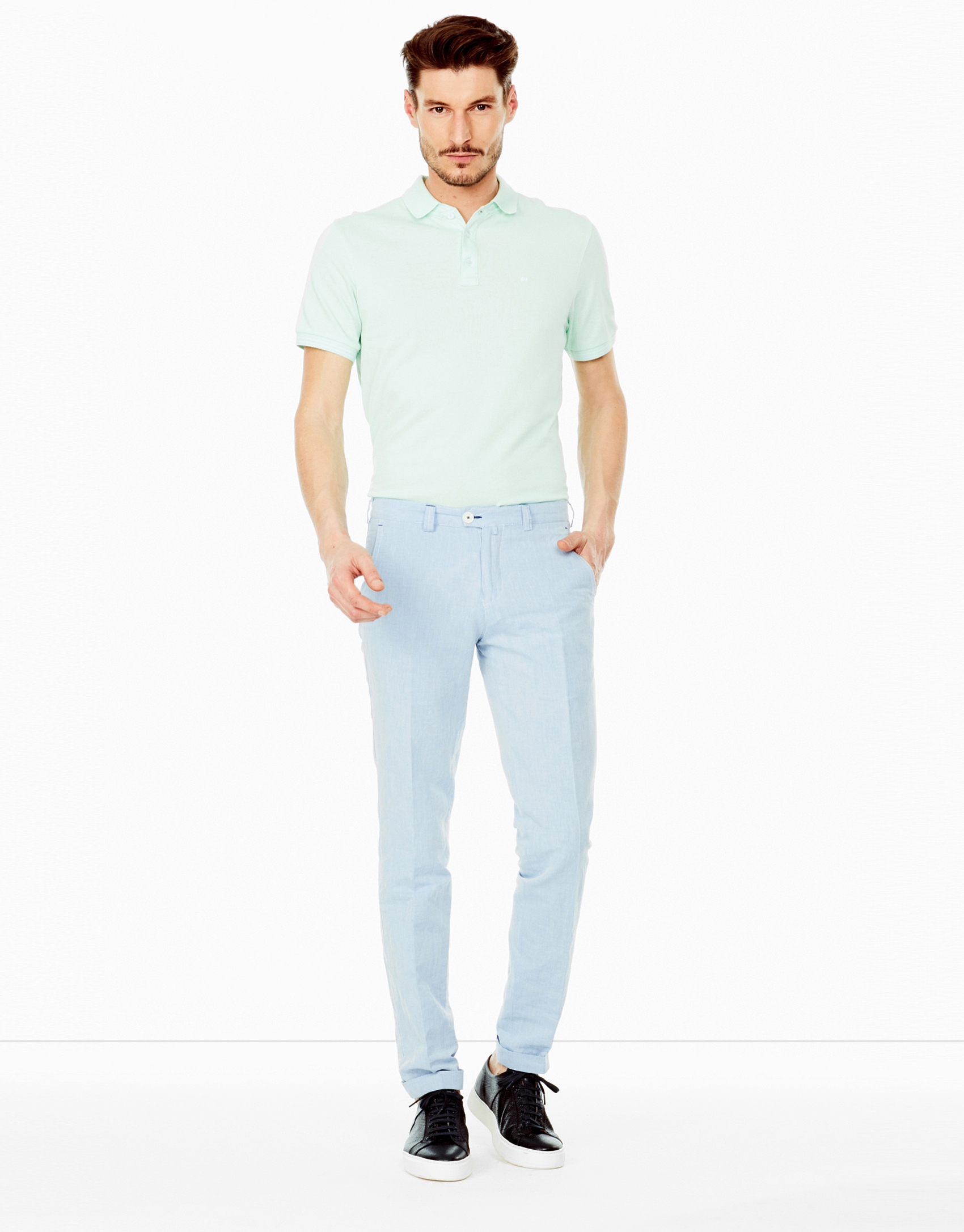 Light blue linen pants