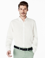 White linen sport shirt