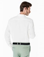 White linen sport shirt