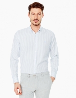 Blue striped sport shirt