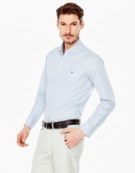 Camisa sport vichy celeste