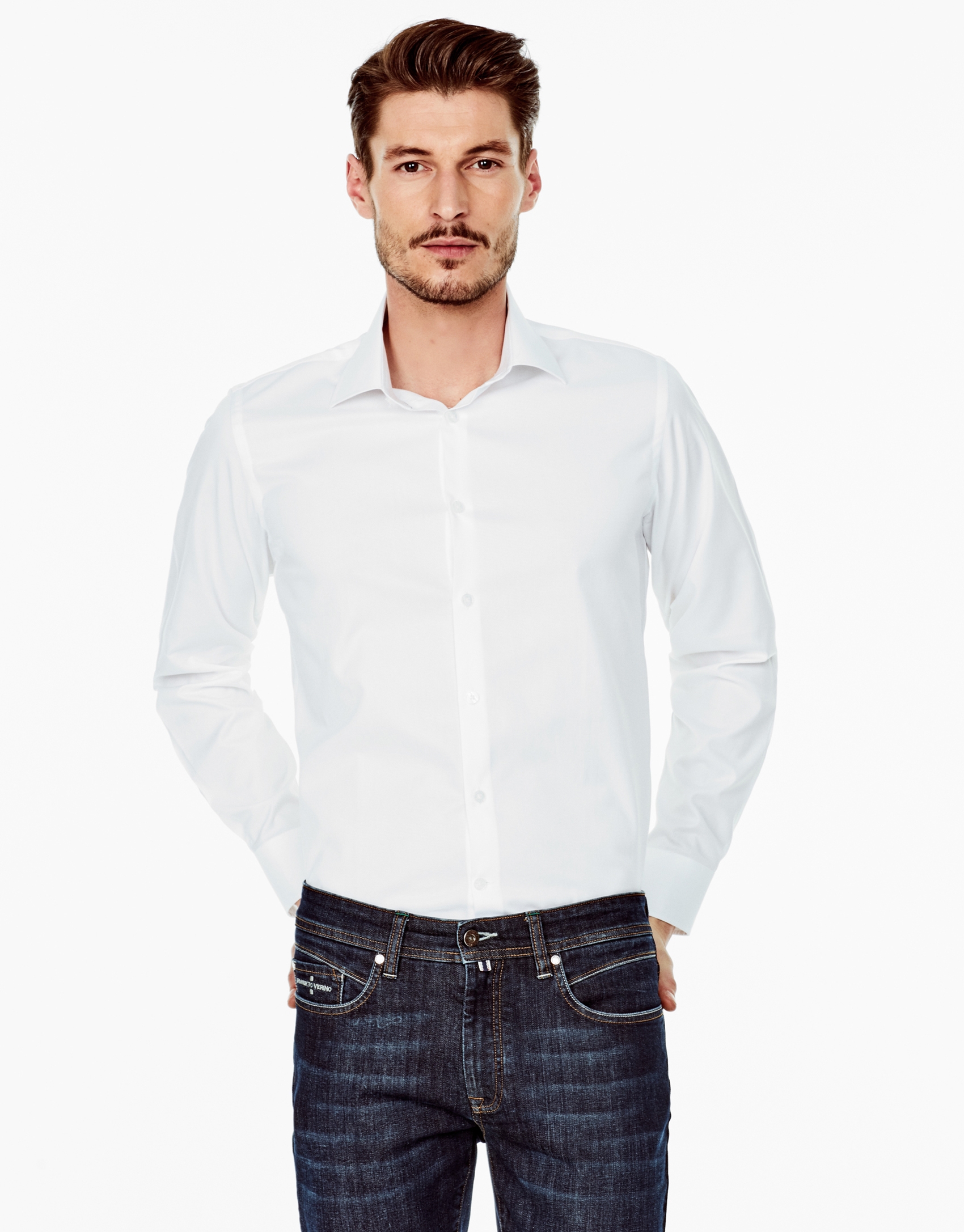 White regular fit dress shirt