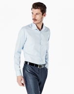 Light blue slim fit dress shirt