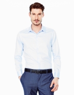 Light blue herringbone dress shirt