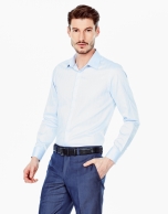 Light blue herringbone dress shirt